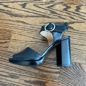 NINE WEST BLOCKY BLACK HEELS
